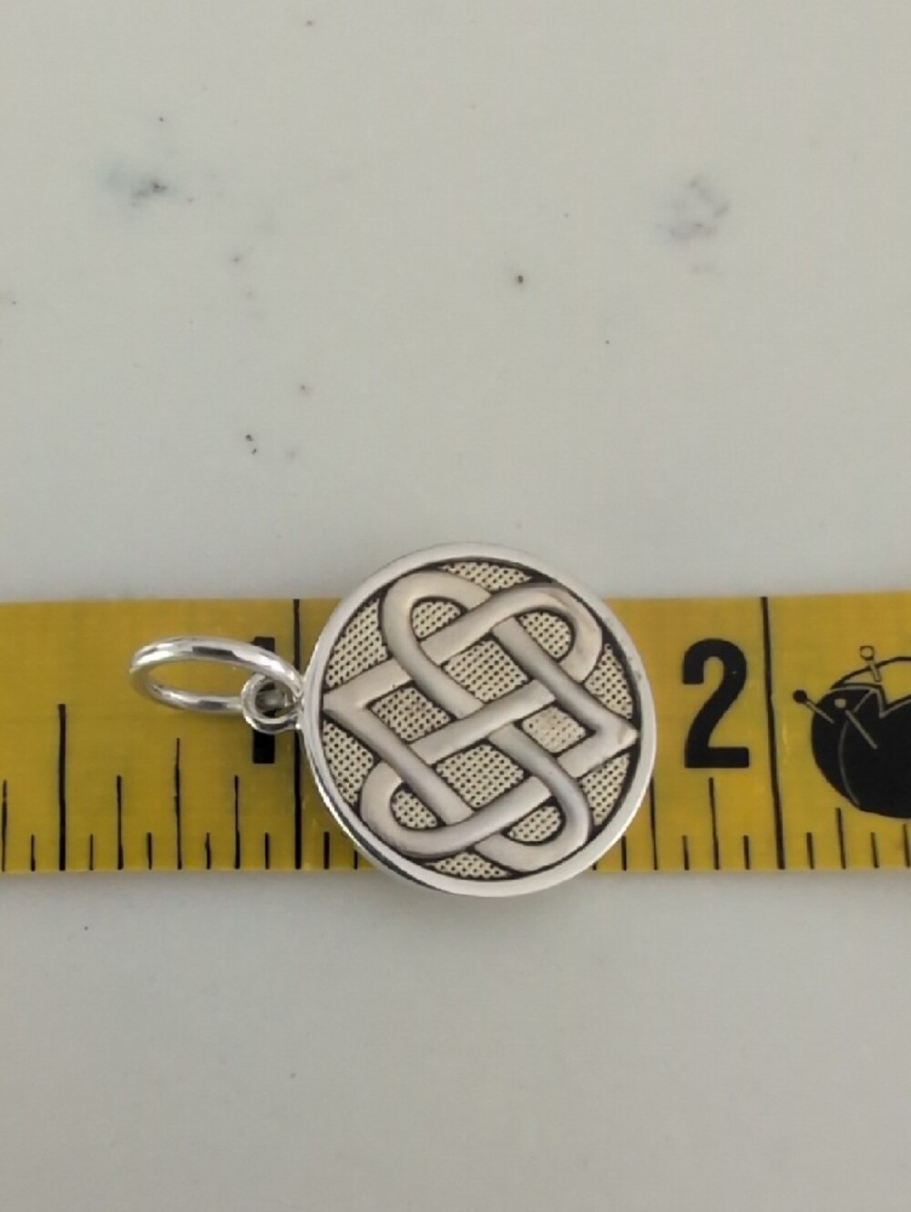 LOLA Celtic Heart Knot Silver Pendant - Intricate Knot Design - Picture 6 of 6